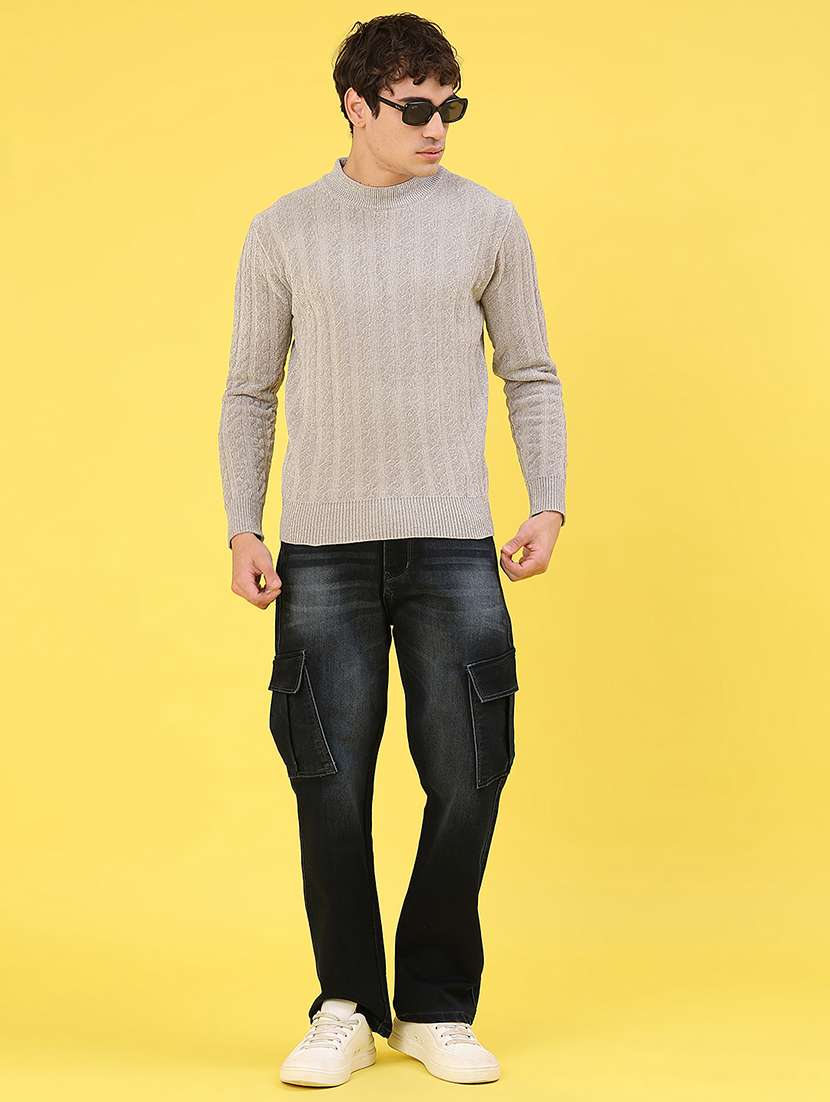 men self design long sleeve regular fit pullover  - 22179754 -  Standard Image - 5