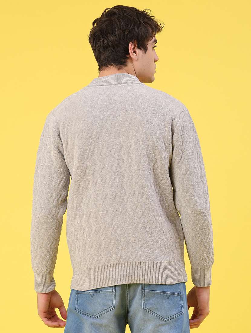 men self design long sleeve regular fit pullover  - 22179755 -  Standard Image - 3