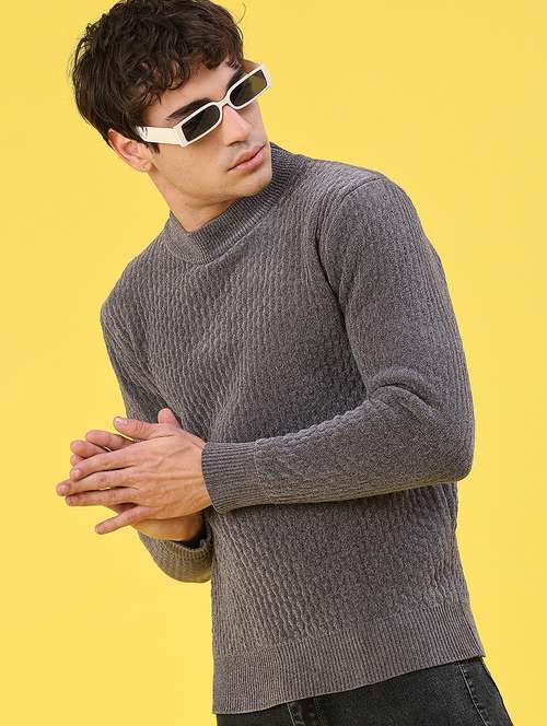 men self design long sleeve regular fit pullover  - 22179756 -  Standard Image - 0