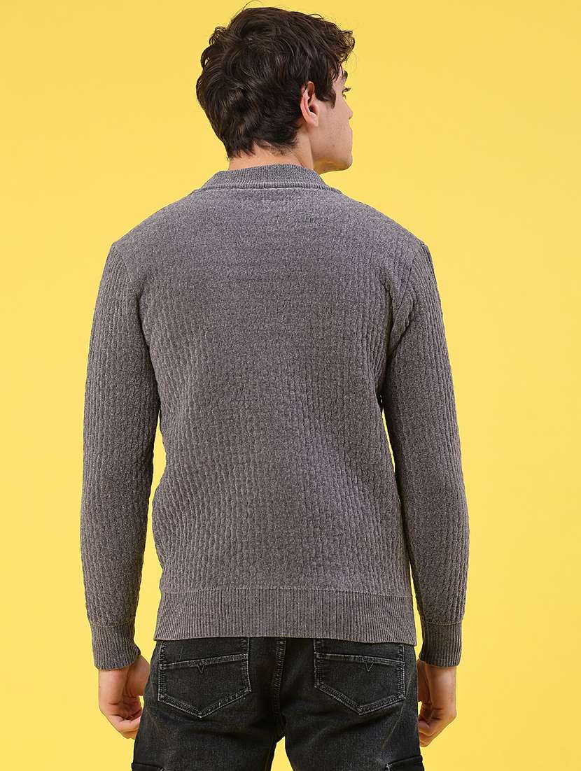 men self design long sleeve regular fit pullover  - 22179756 -  Standard Image - 3