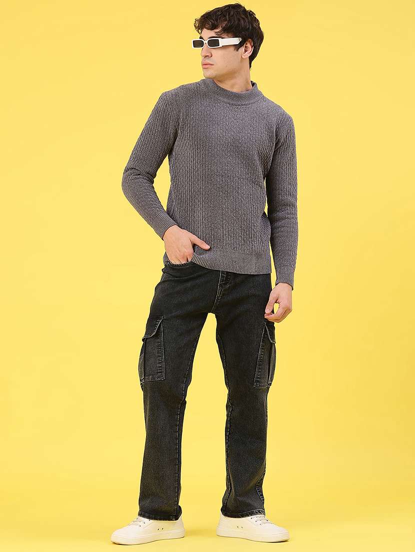 men self design long sleeve regular fit pullover  - 22179756 -  Standard Image - 5