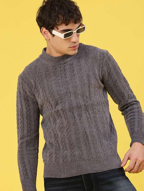 men self design long sleeve regular fit pullover  - 22179757 -  Standard Image - 0