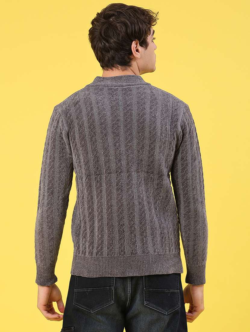 men self design long sleeve regular fit pullover  - 22179757 -  Standard Image - 3