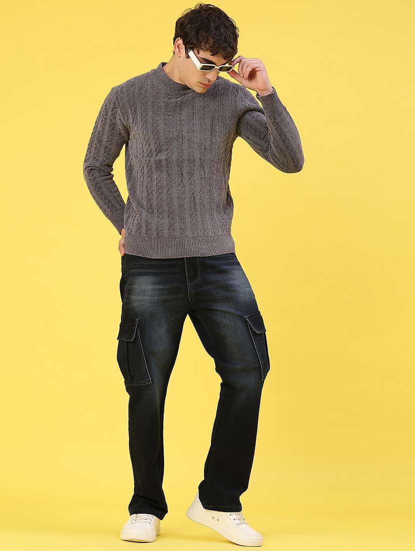 men self design long sleeve regular fit pullover  - 22179757 -  Standard Image - 5