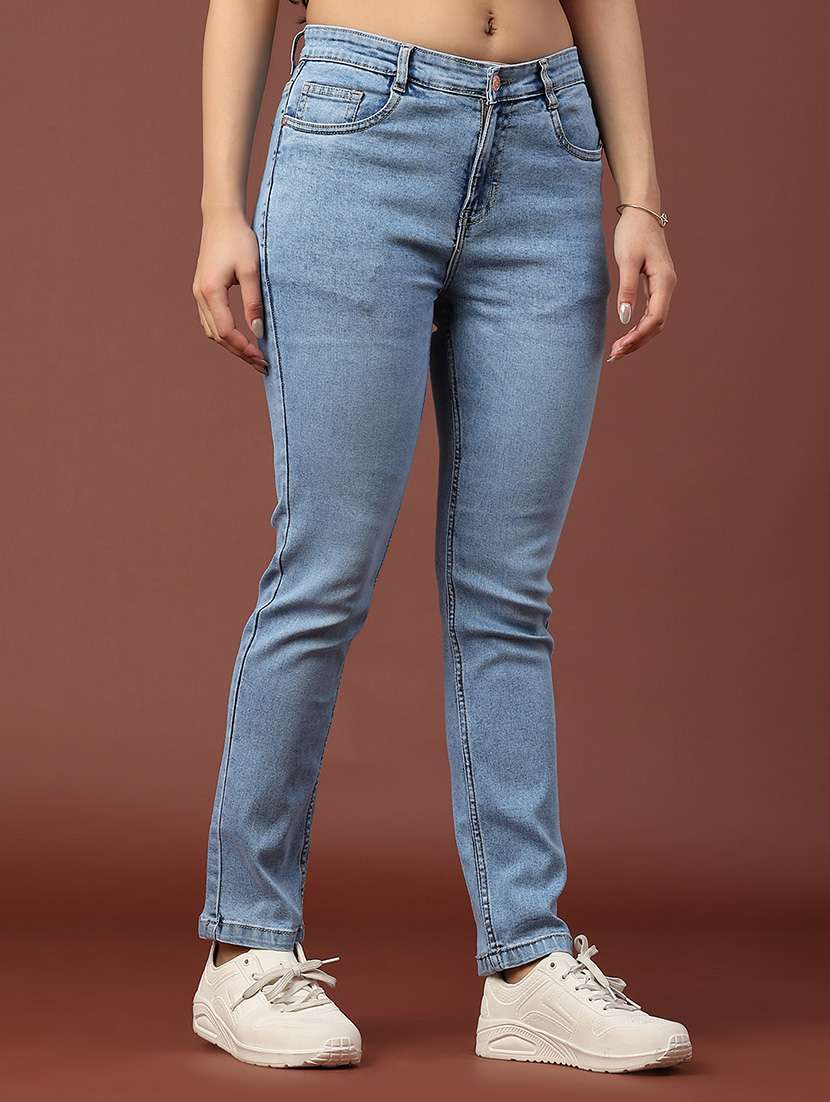 women solid mid rise slim fit jeans - 22179768 -  Standard Image - 3