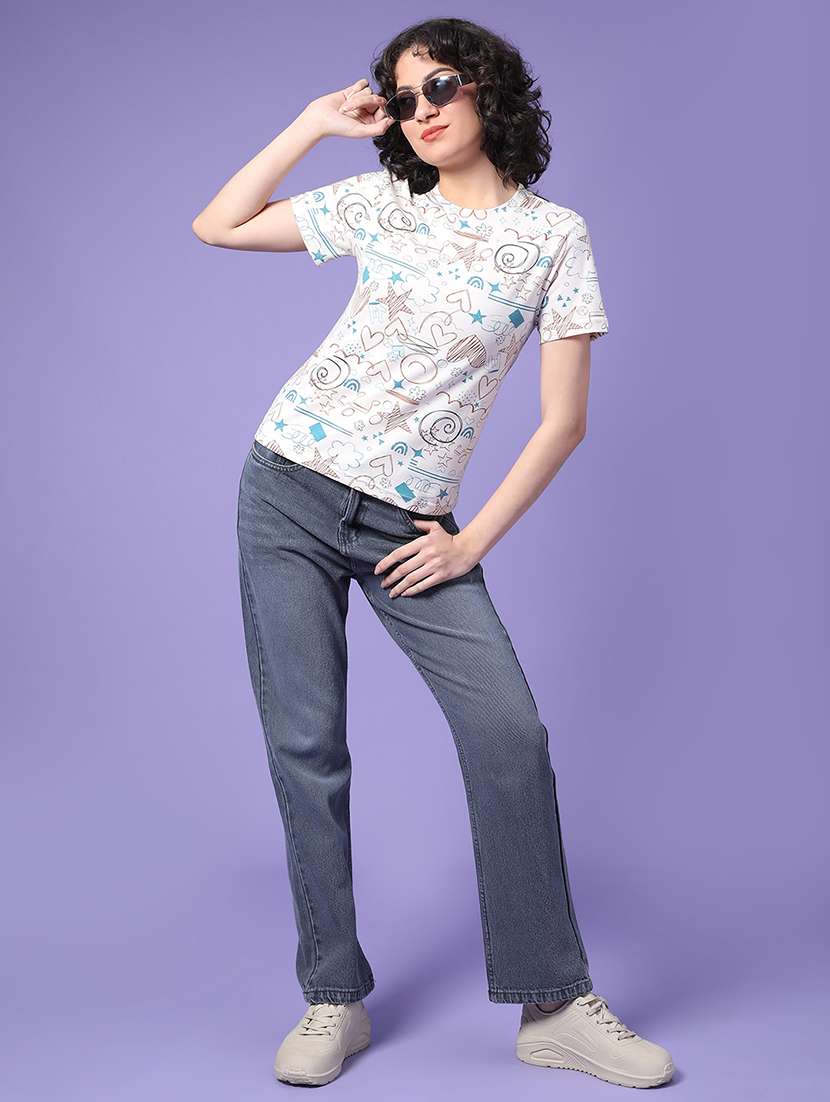 women solid mid rise staright jean - 22179771 -  Standard Image - 5