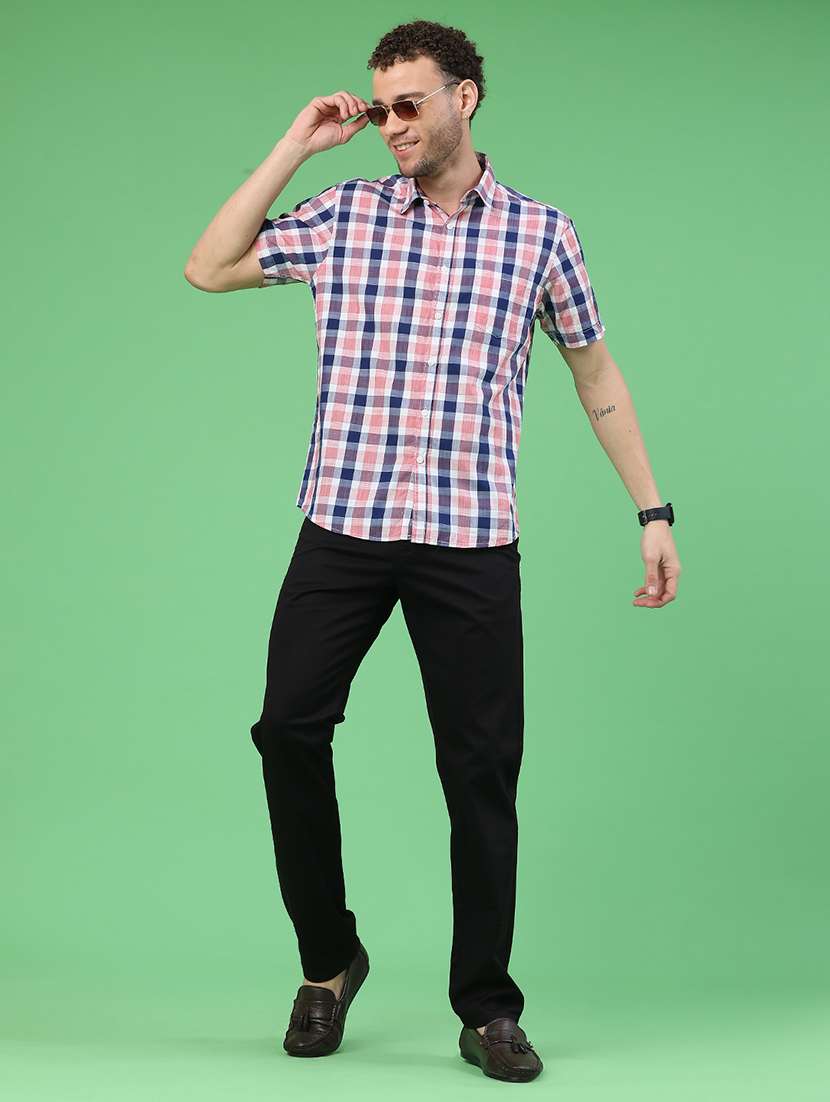 men solid mid rise chinos casual trouser - 22179892 -  Standard Image - 5