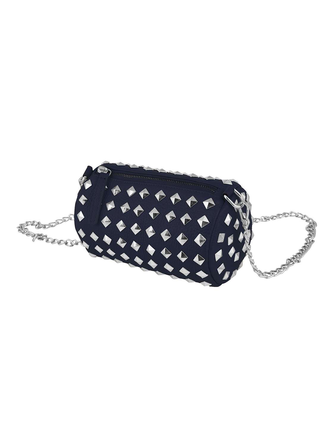 girls leather studded sling bag