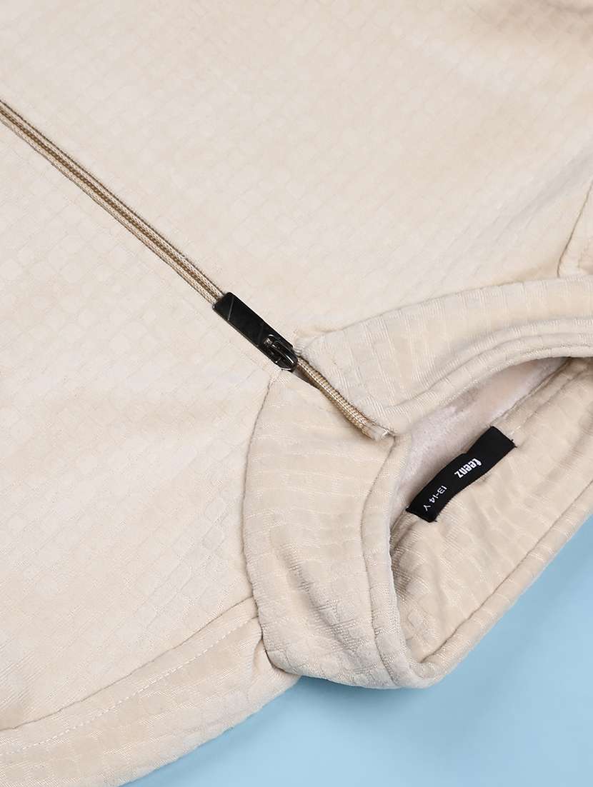 boys solid stand collar long sleeve sweatshirt - 22179913 -  Standard Image - 3