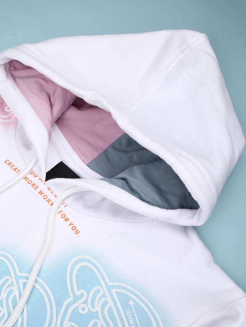 girls printed long sleeve hooded sweatshirt - 22179930 -  Standard Image - 3