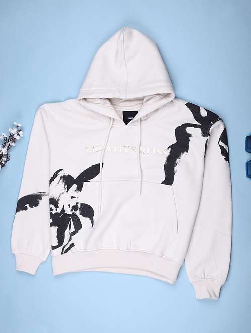 girls printed long sleeve hooded sweatshirt - 22179931 -  Standard Image - 0