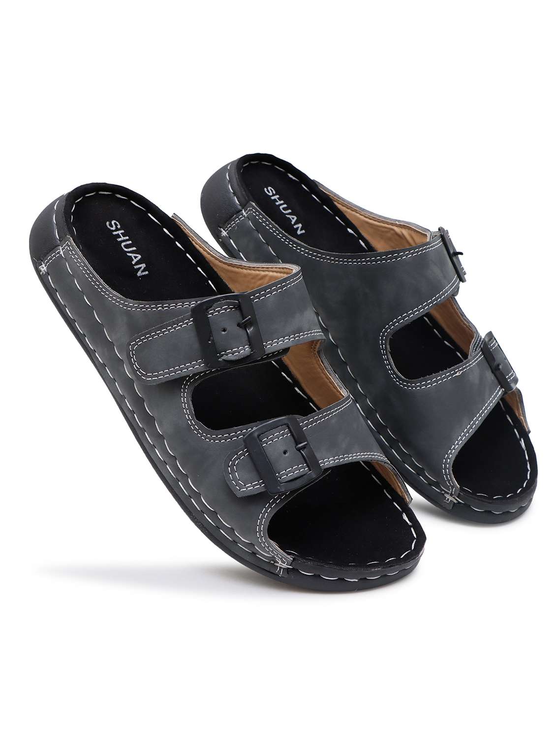 men solid slip on sandal - 22179970 -  Standard Image - 3