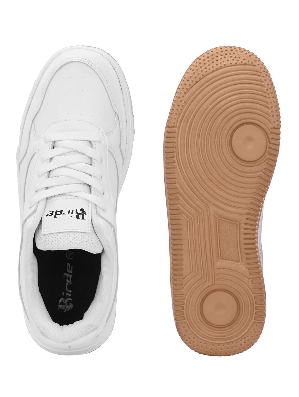 men white solid lace up sneaker - 22179976 -  Standard Image - 5