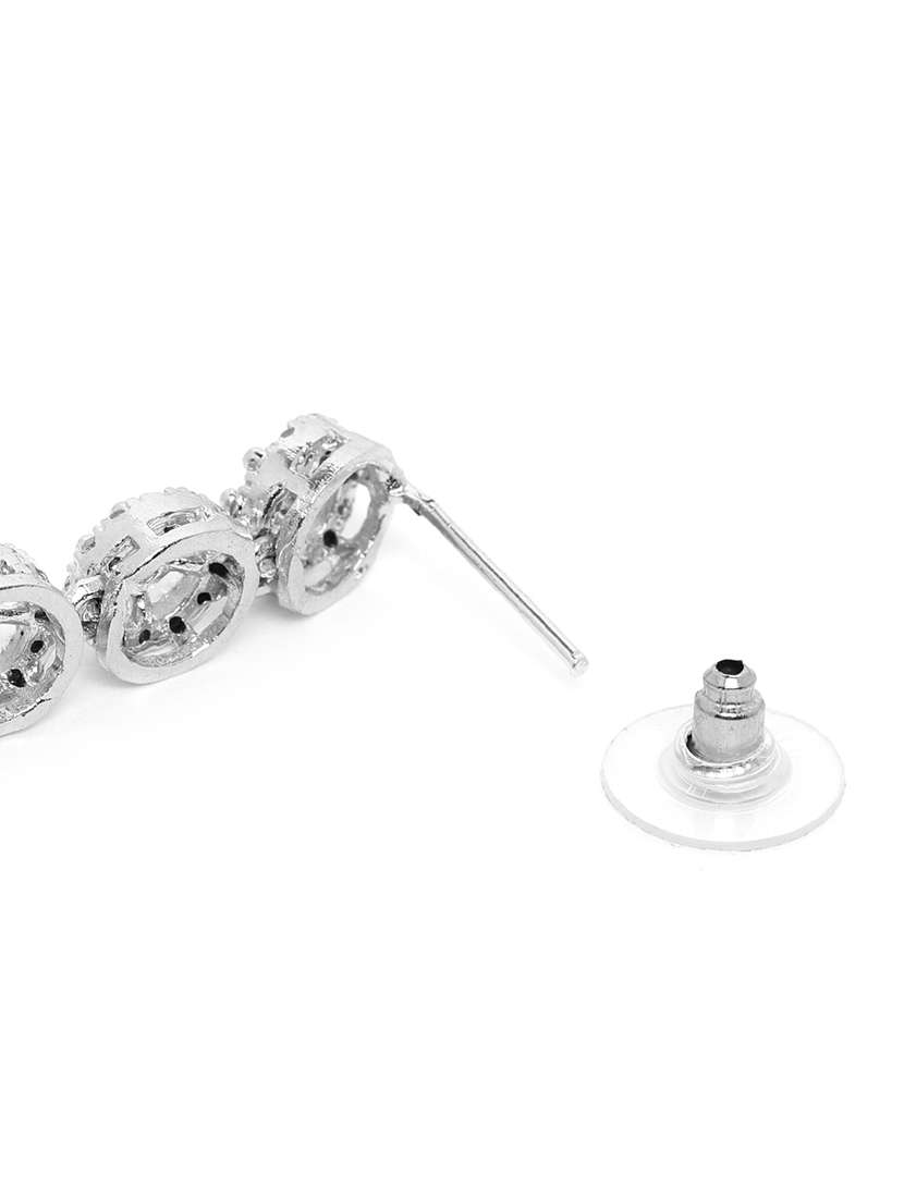 silver plated blue square ad necklace set - 22180006 -  Standard Image - 5