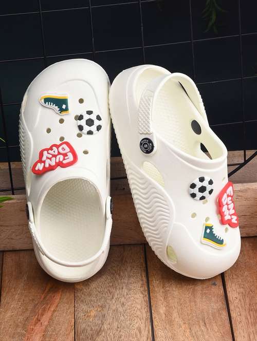 boys white solid slip on clog - 22180026 -  Standard Image - 0