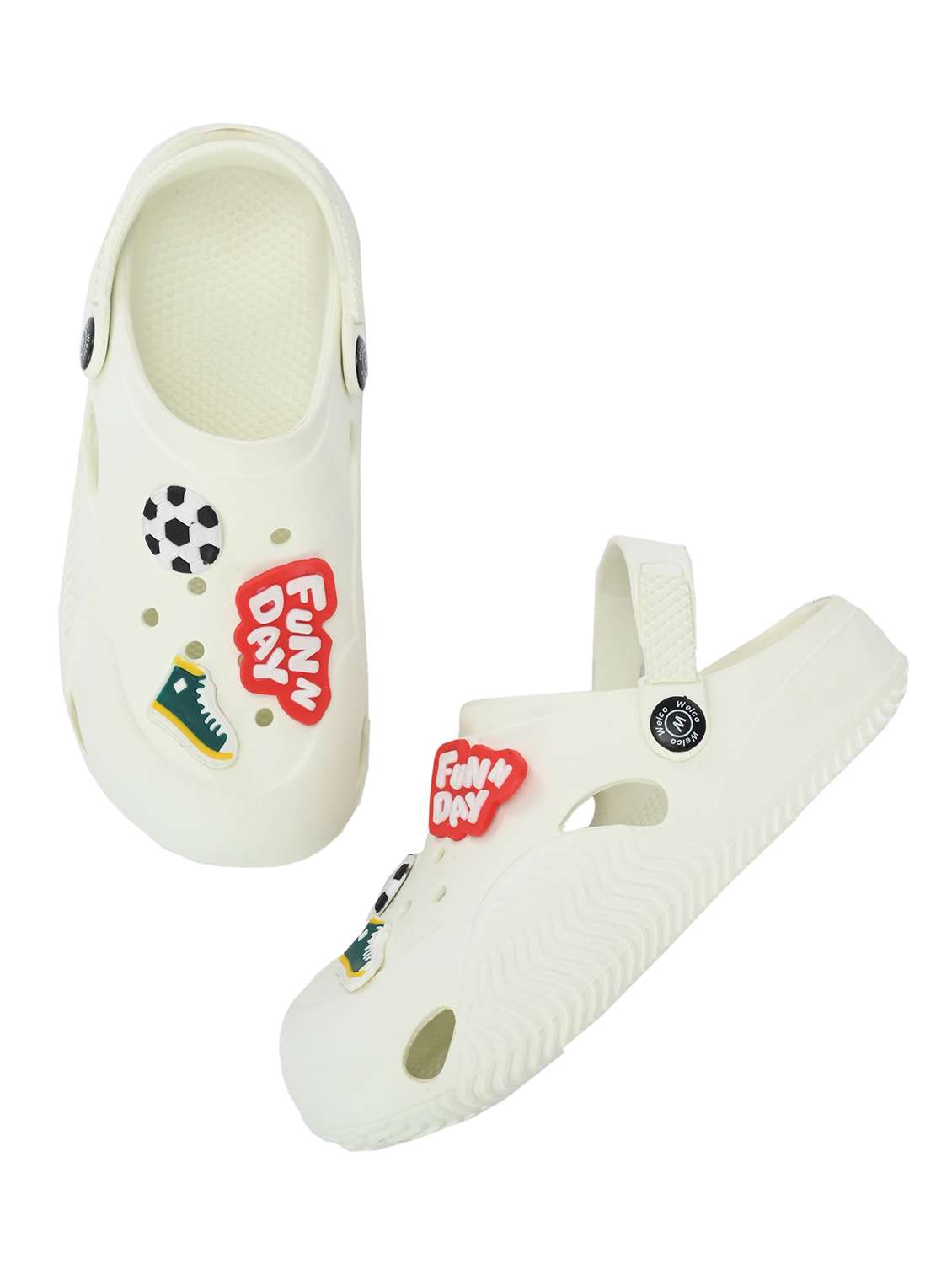 boys white solid slip on clog - 22180026 -  Standard Image - 3