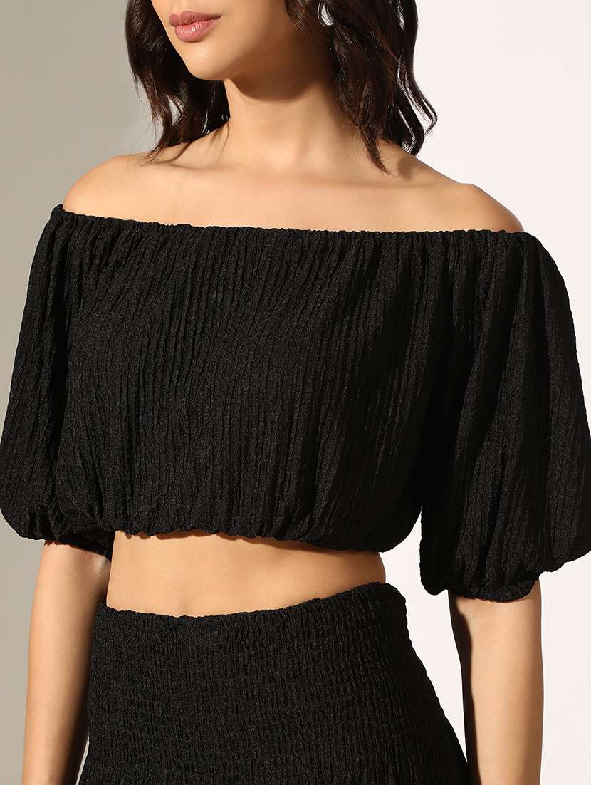 women solid top and trouser co-ord set - 22180041 -  Standard Image - 5