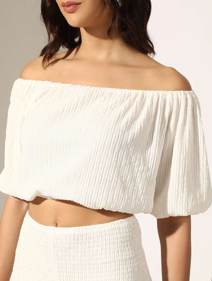 women solid top and trouser co-ord set - 22180042 -  Standard Image - 5