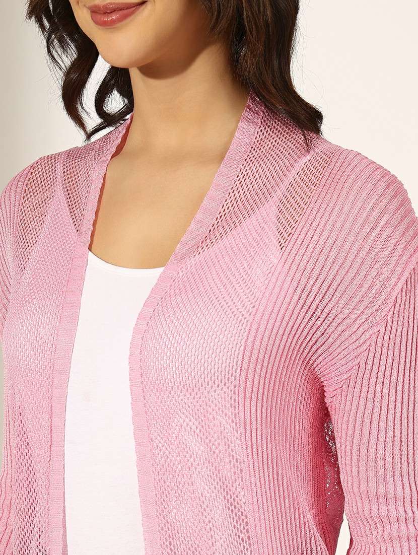 women self designed long sleeve regular shrug - 22180053 -  Standard Image - 5