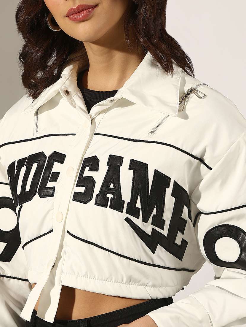 women printed long sleeve biker jacket - 22180062 -  Standard Image - 5