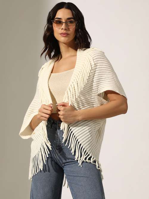 women self designed poncho - 22180071 -  Standard Image - 0