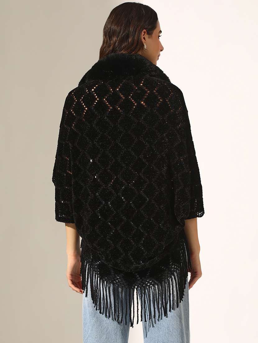 women self designed poncho - 22180072 -  Standard Image - 3