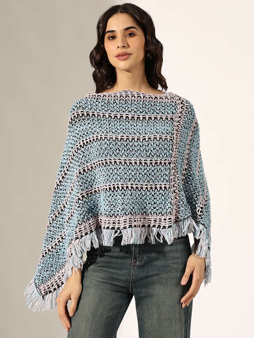 women self designed wool poncho