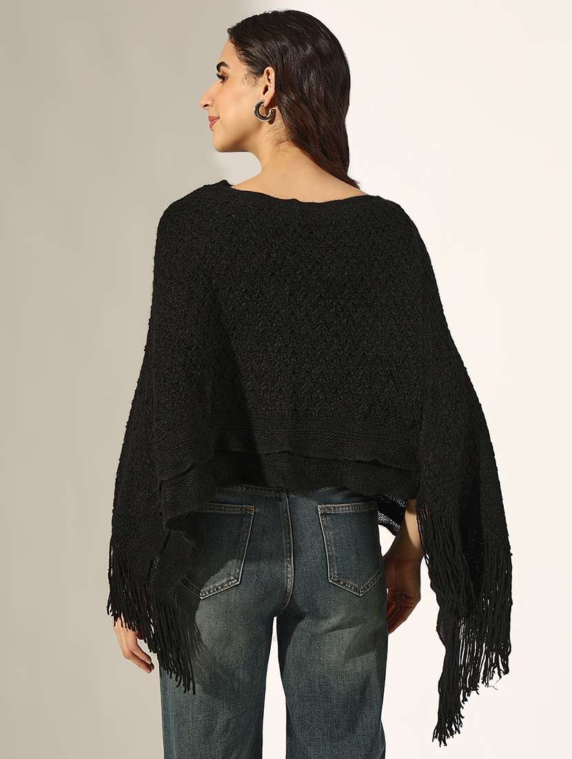 women self designed poncho - 22180076 -  Standard Image - 3