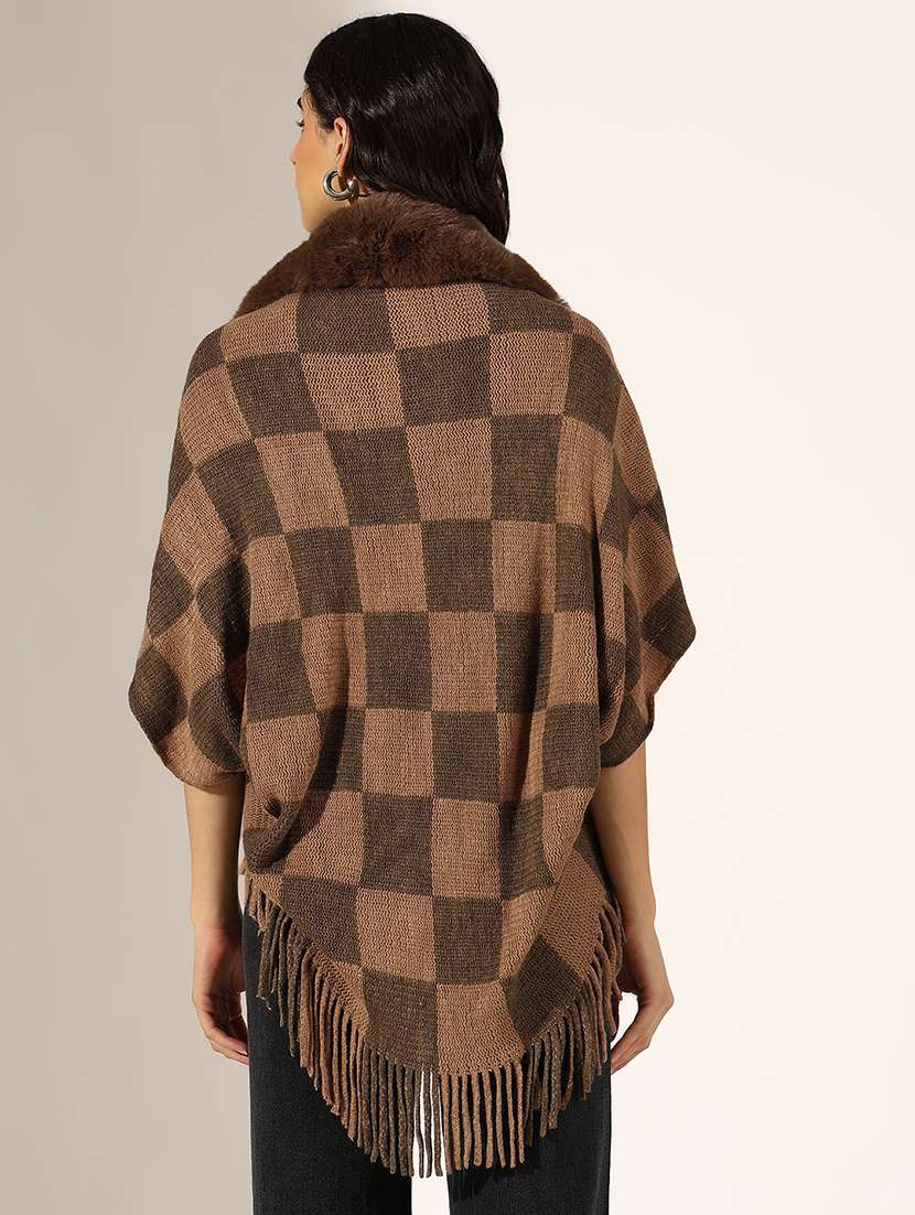 women self designed poncho - 22180080 -  Standard Image - 3