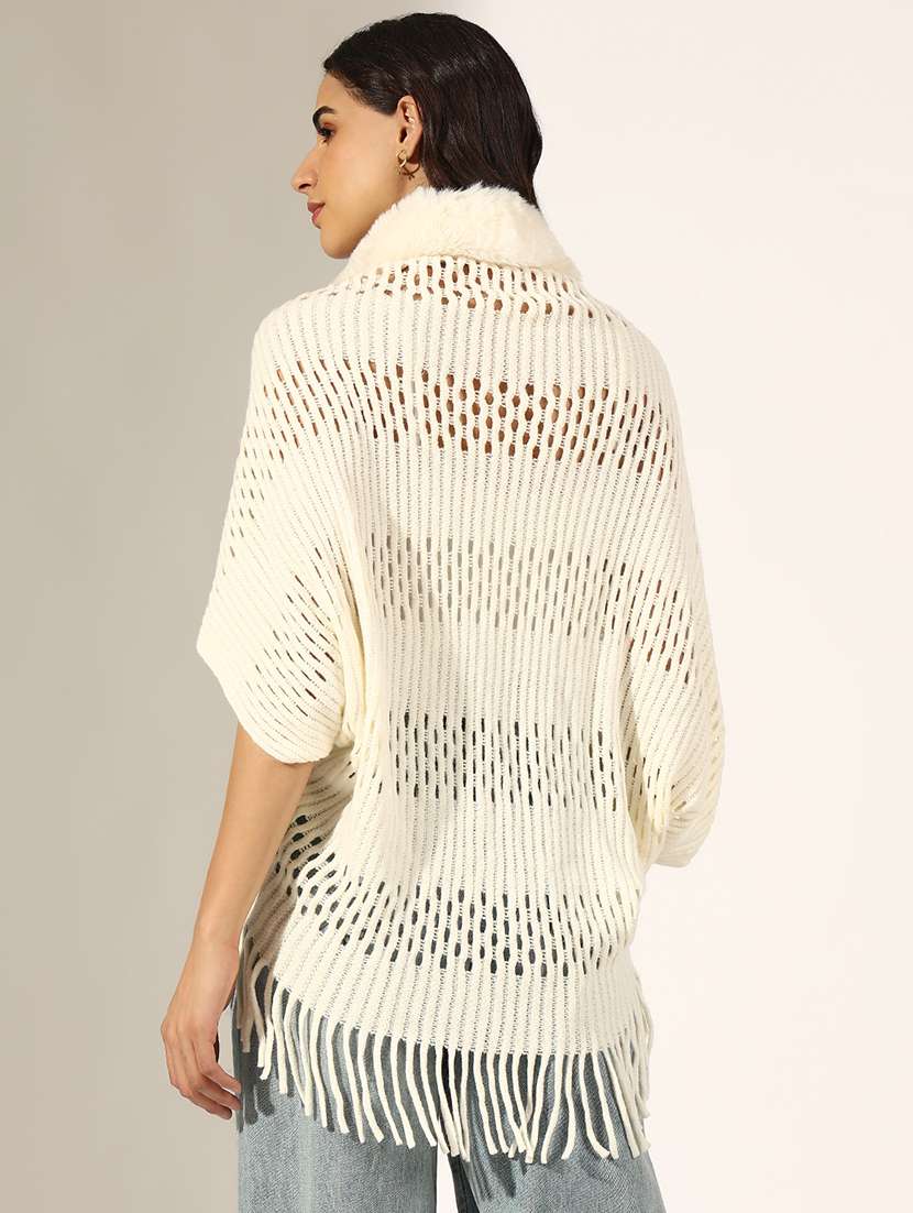 women self designed poncho - 22180081 -  Standard Image - 3