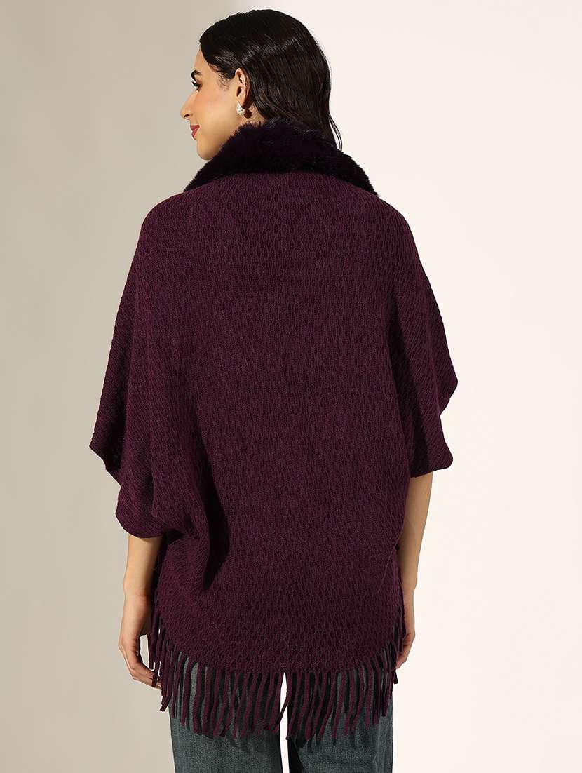 women self designed poncho - 22180083 -  Standard Image - 3