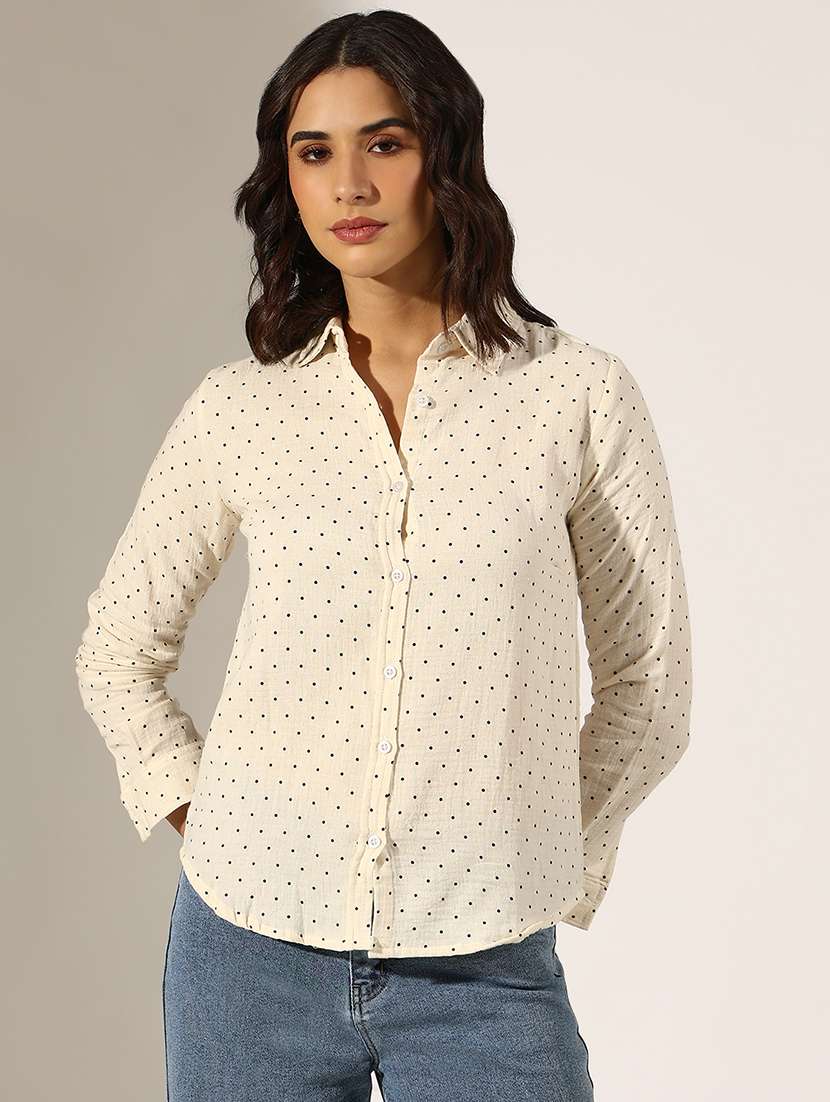 women collared long sleeve regular shirt