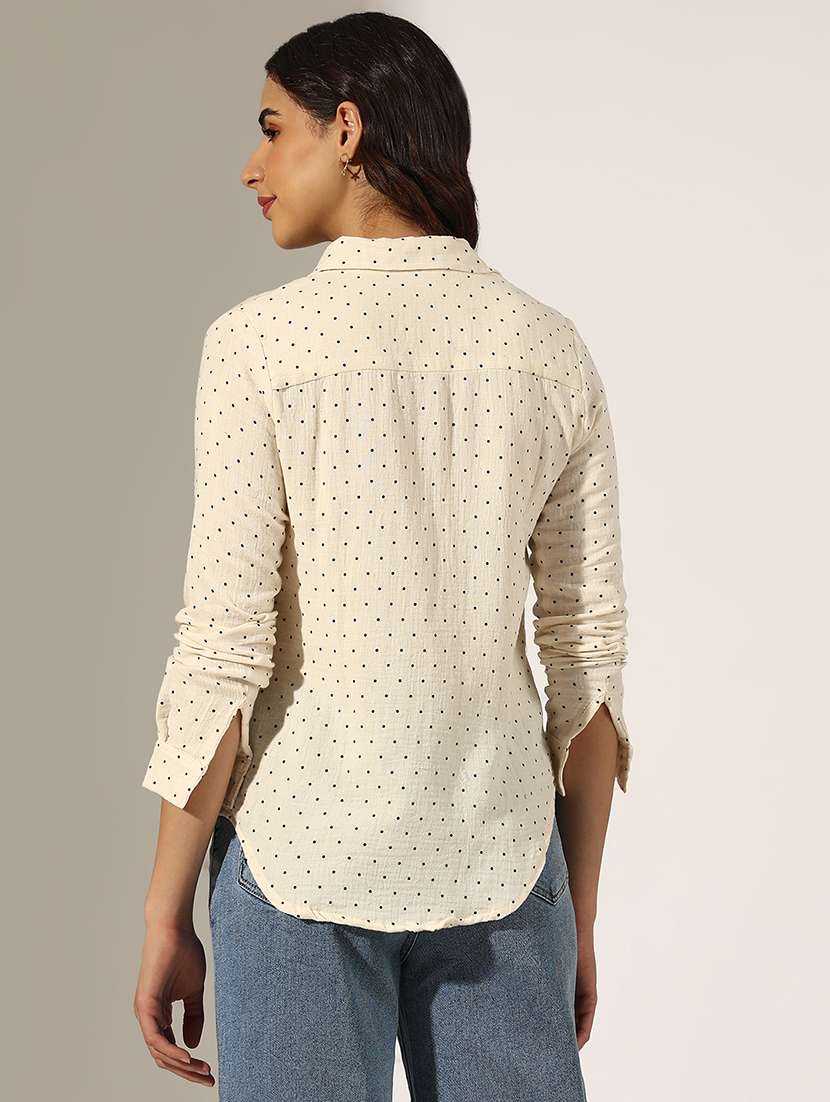 women collared long sleeve regular shirt - 22180093 -  Standard Image - 3