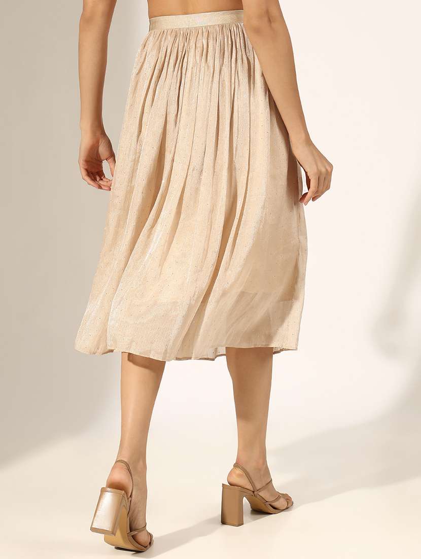 women solid mid rise flared skirt - 22180115 -  Standard Image - 3