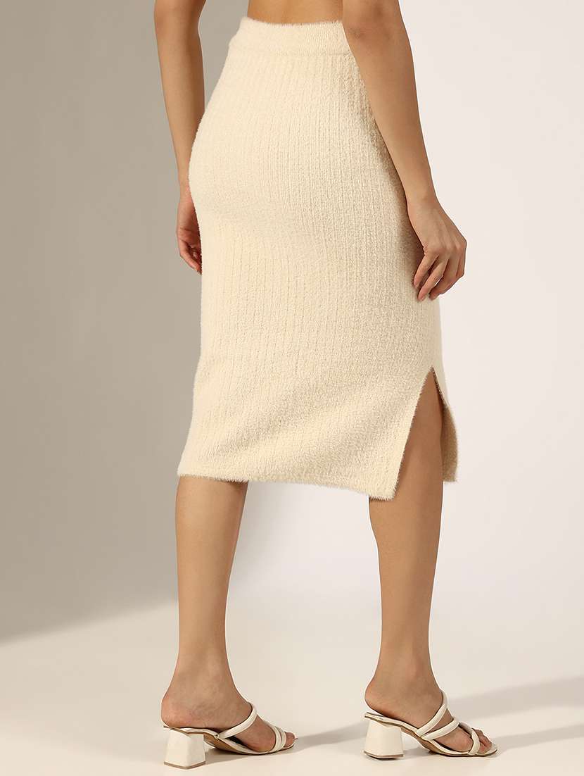 women solid mid rise pencil skirt - 22180118 -  Standard Image - 3