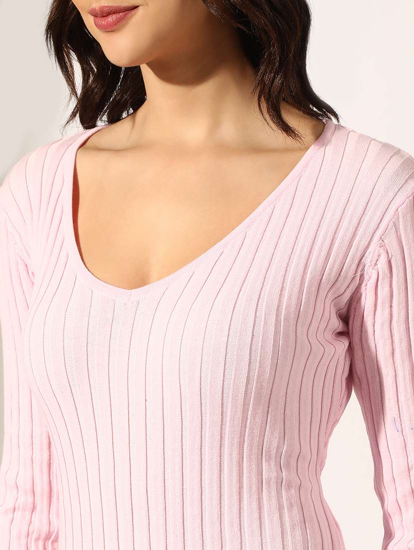 women solid long sleeve bodycon dress - 22180123 -  Standard Image - 5