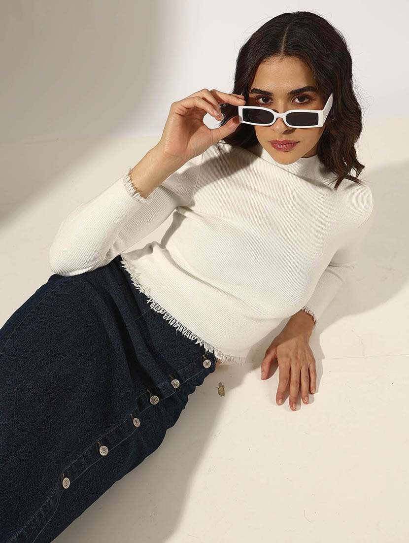 women solid long sleeve regular top - 22180158 -  Zoom Image - 0