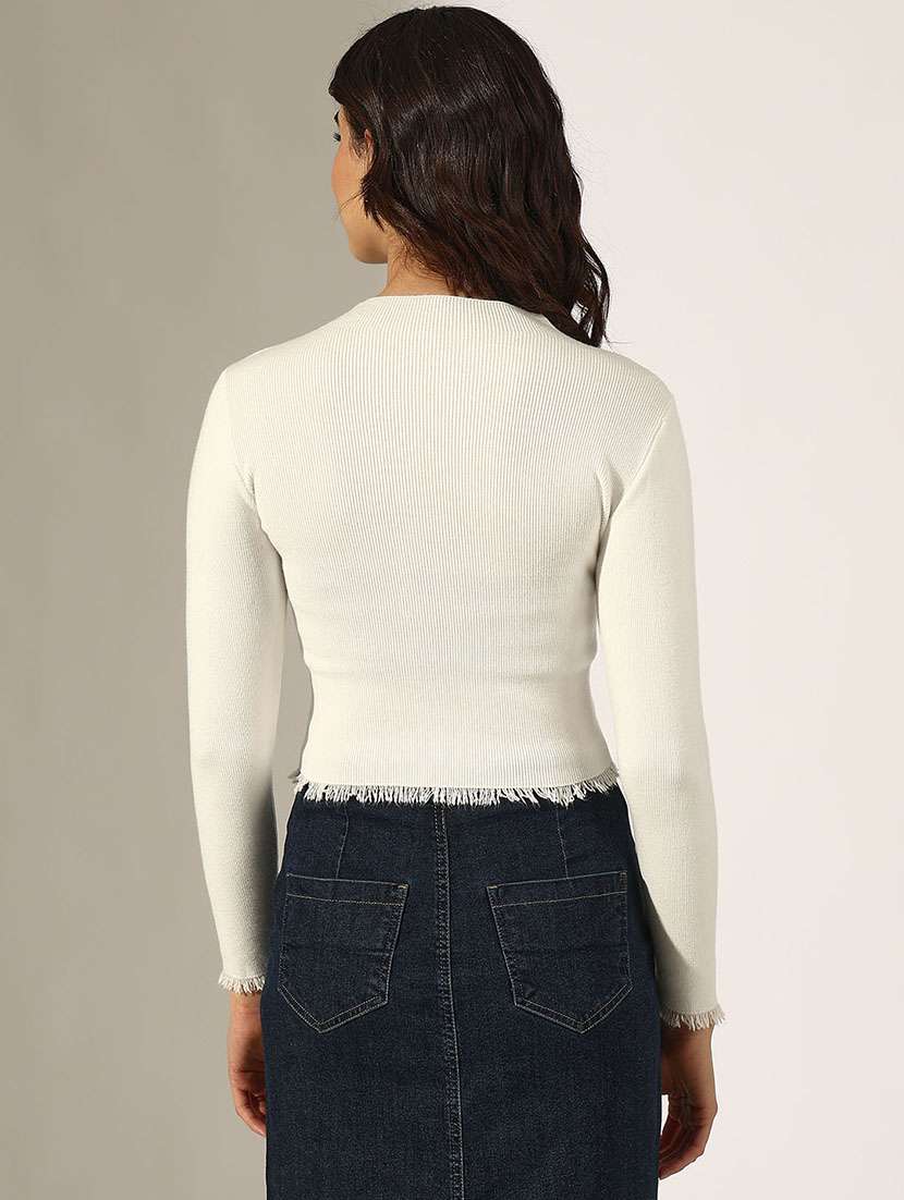 women solid long sleeve regular top - 22180158 -  Standard Image - 3