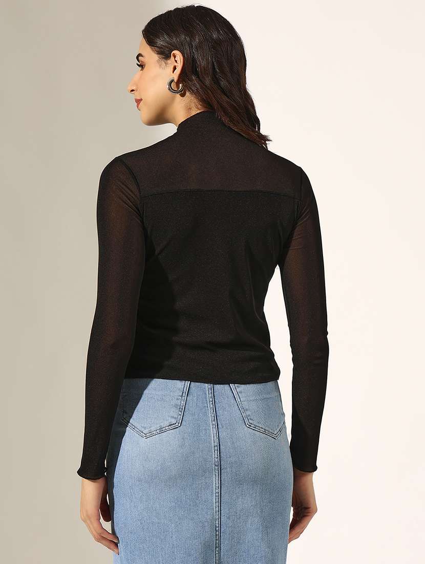 women solid long sleeve regular top - 22180163 -  Standard Image - 3