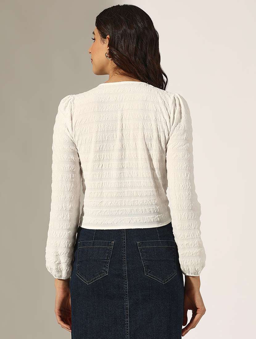 women solid long sleeve shirt top - 22180164 -  Standard Image - 3