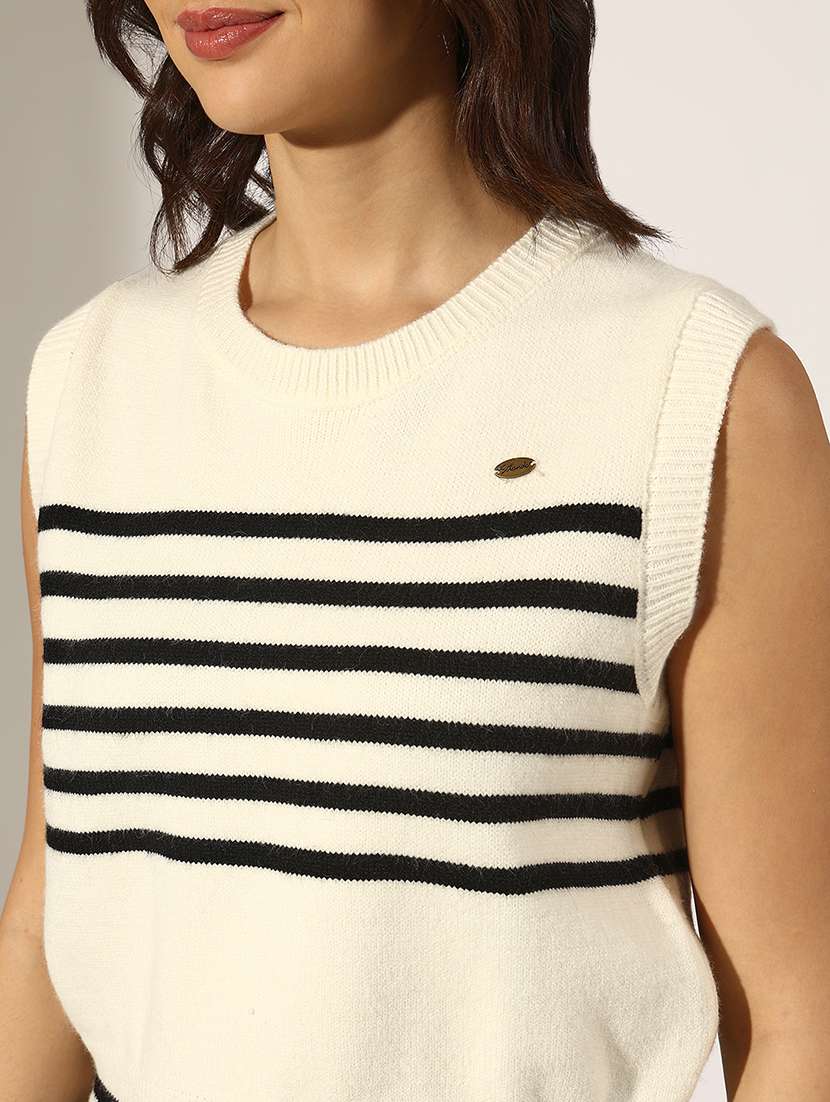 women striped sleeveless vest top - 22180166 -  Standard Image - 5