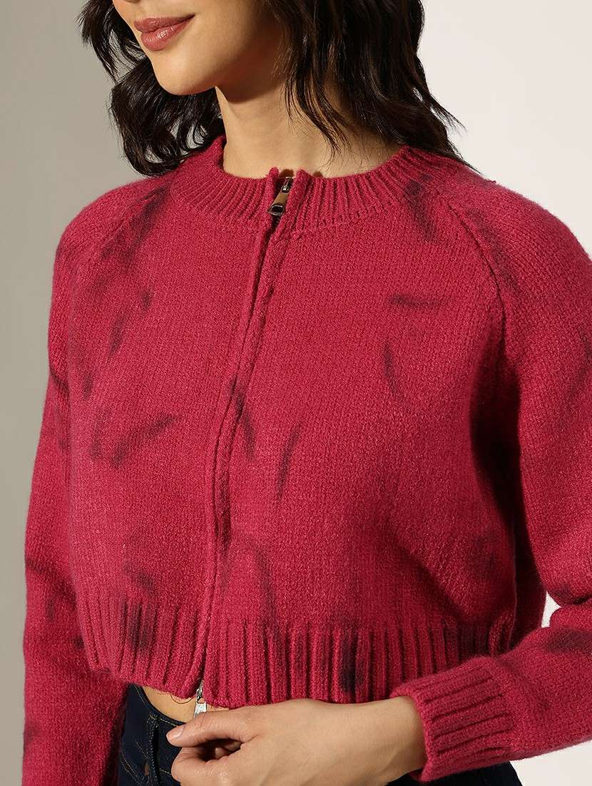 women self designed long sleeve crop cardigan - 22180169 -  Standard Image - 5