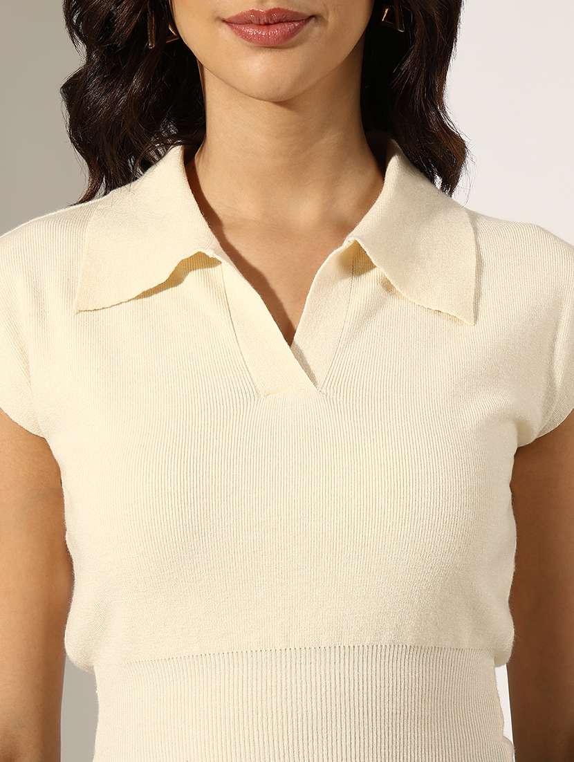 women solid sleeveless collared regular top - 22180174 -  Standard Image - 5