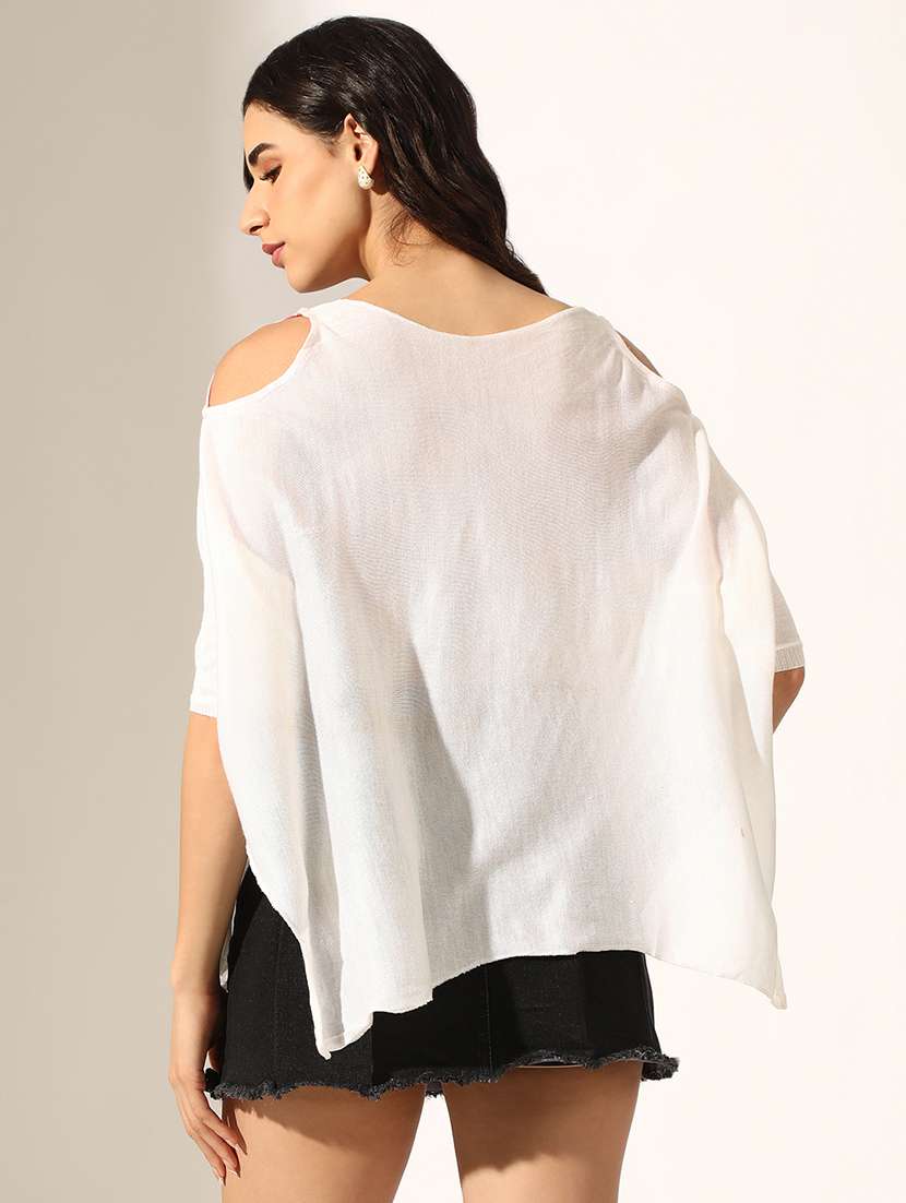 women printed cold shoulder regular top - 22180190 -  Standard Image - 3