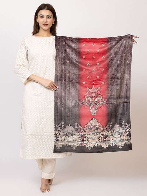 women multi colored printed velvet shawl - 22180219 -  Standard Image - 0