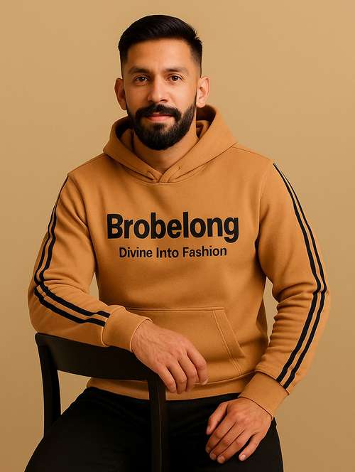 men printed long sleeve hooded sweatshirt - 22180235 -  Standard Image - 0