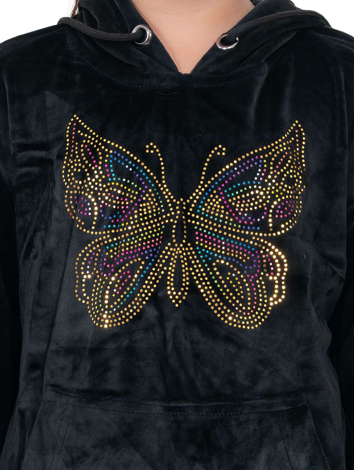 girls solid with work long sleeve full length set - 22180243 -  Standard Image - 3