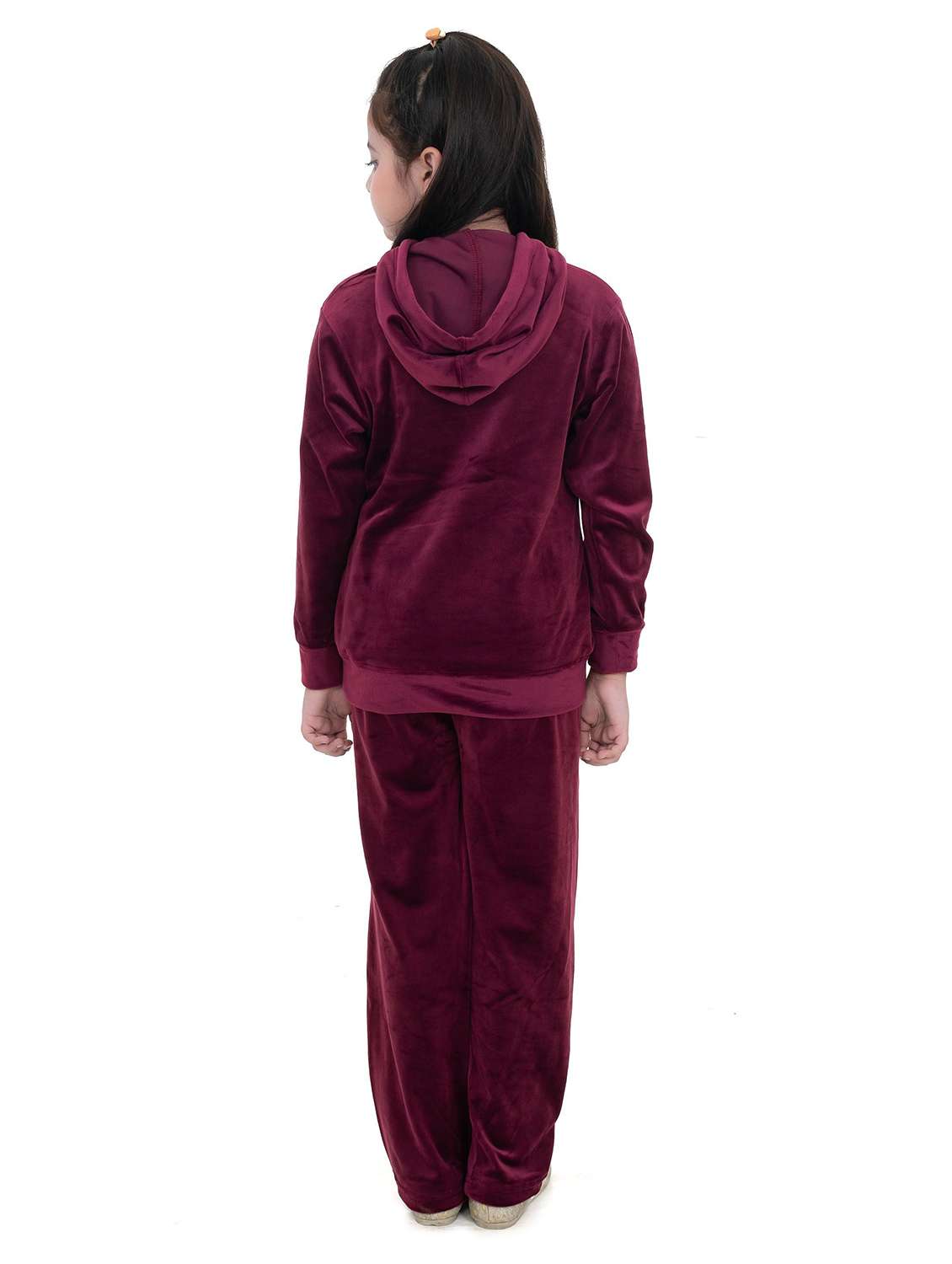 girls solid with work long sleeve full length set - 22180245 -  Standard Image - 3