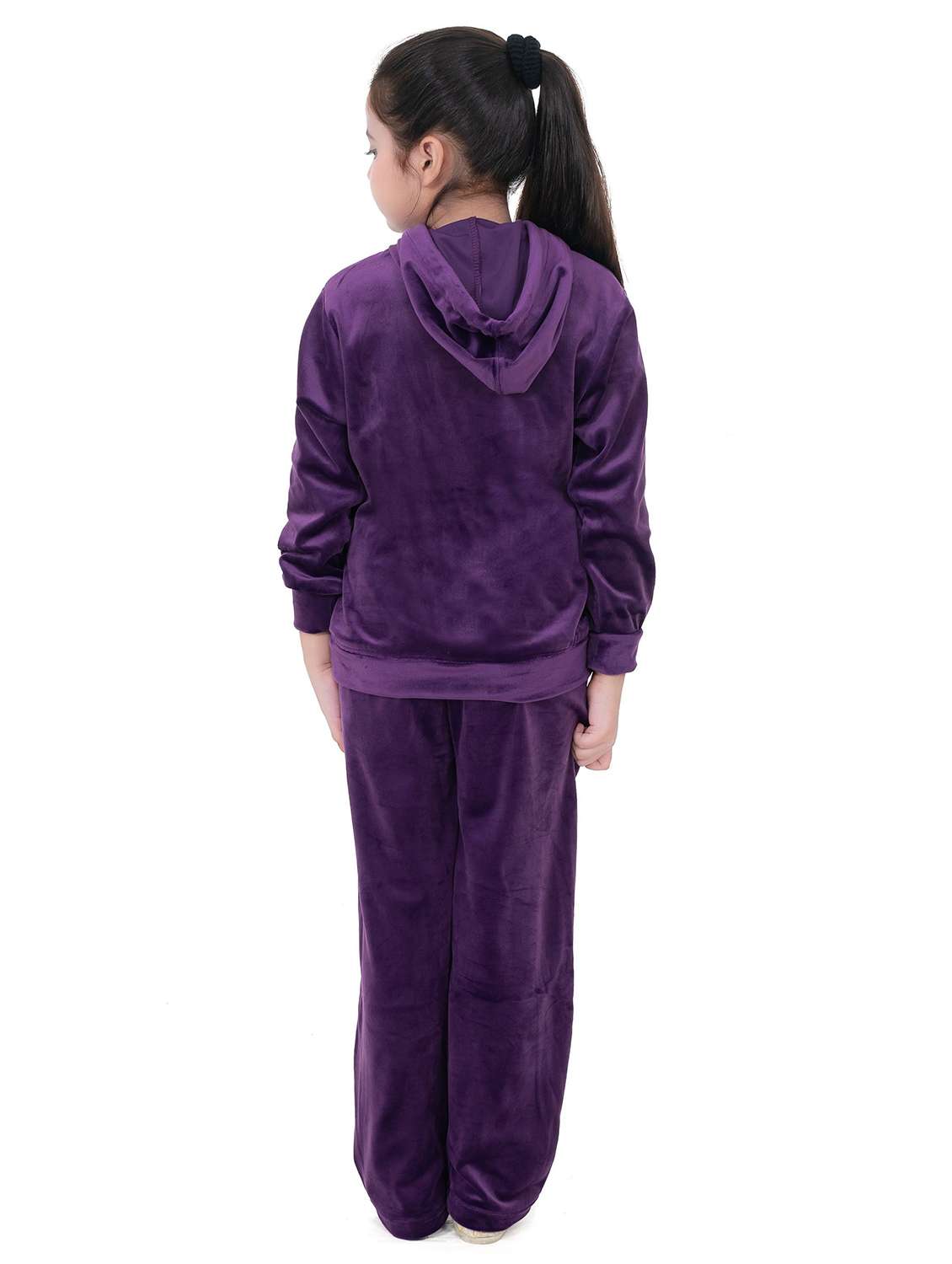 girls solid with work long sleeve full length set - 22180246 -  Standard Image - 3