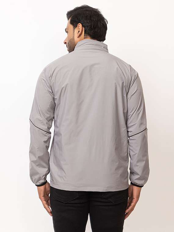 men solid long sleeve windcheater casual jacket - 22180258 -  Standard Image - 3